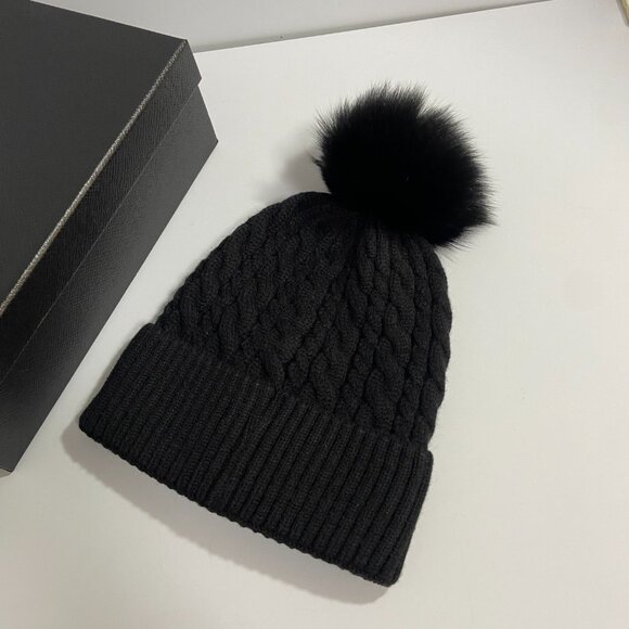 Prada Black Designer Winter Beanie - Picture 6 of 8